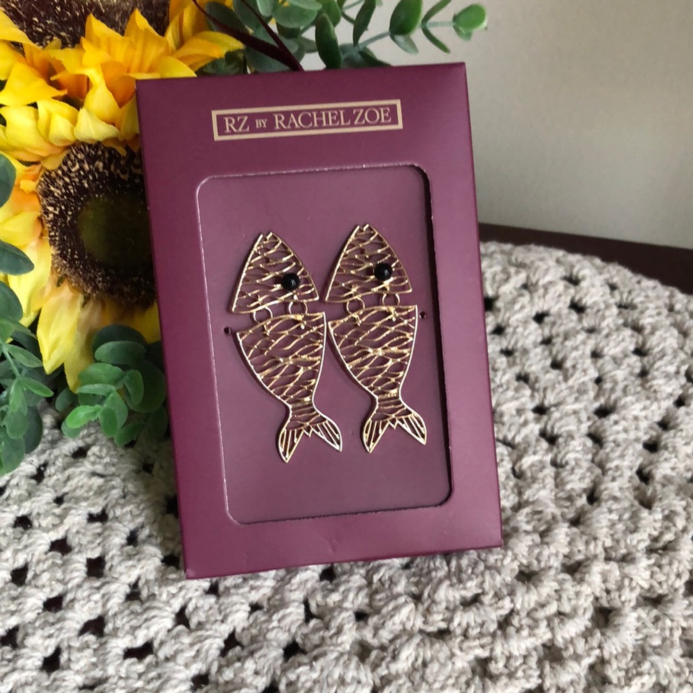 Rachel Zoe Gold Fish Drop Earrings - Gold
